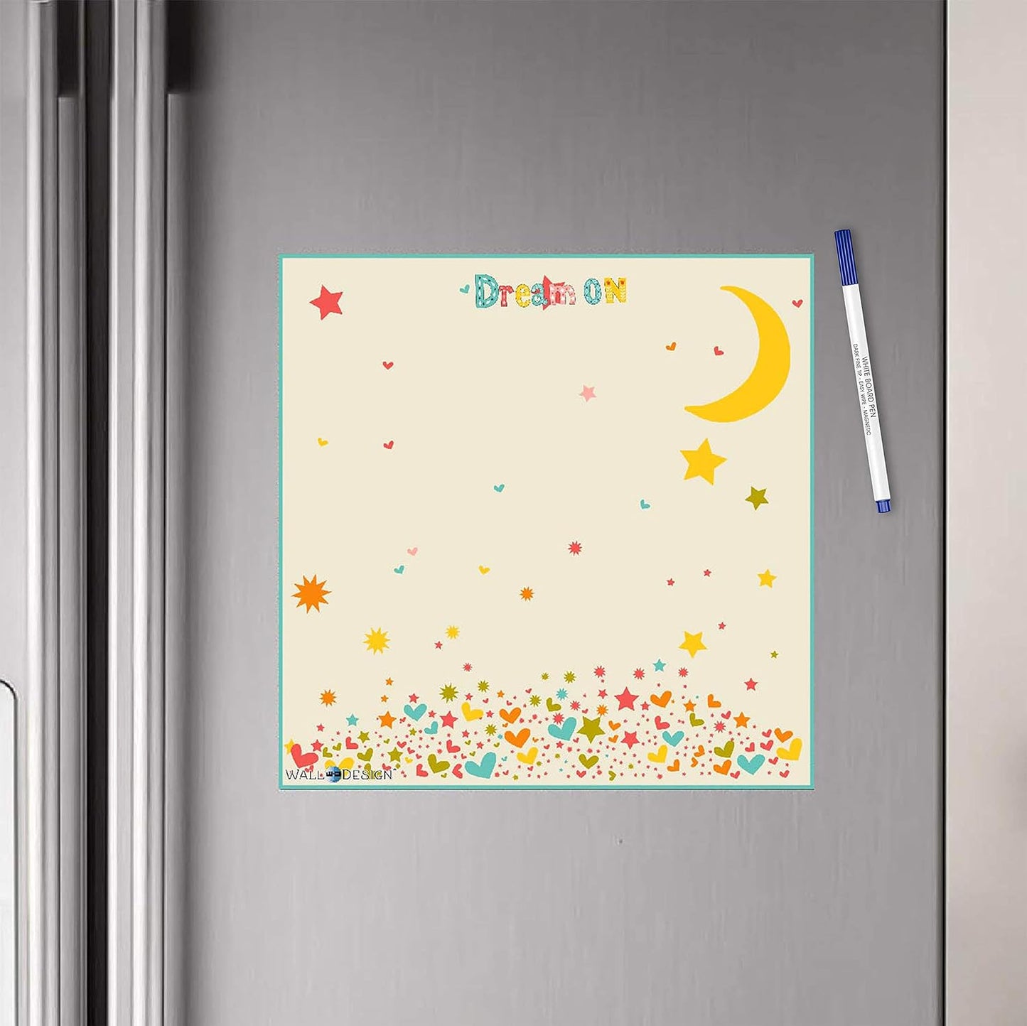 Dream On Writing Film Flexible Fridge Magnet (1ft x 1ft, Cream)