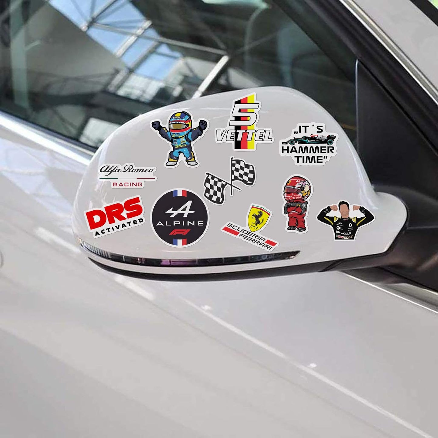 Ultimate F1 Racing Sticker Set Collection Of 118 High-Quality Decals - Mobile, Laptop, Accessories, Gifting - Durable, Laminated, Quality Printed Vinyl for True Racing Fans