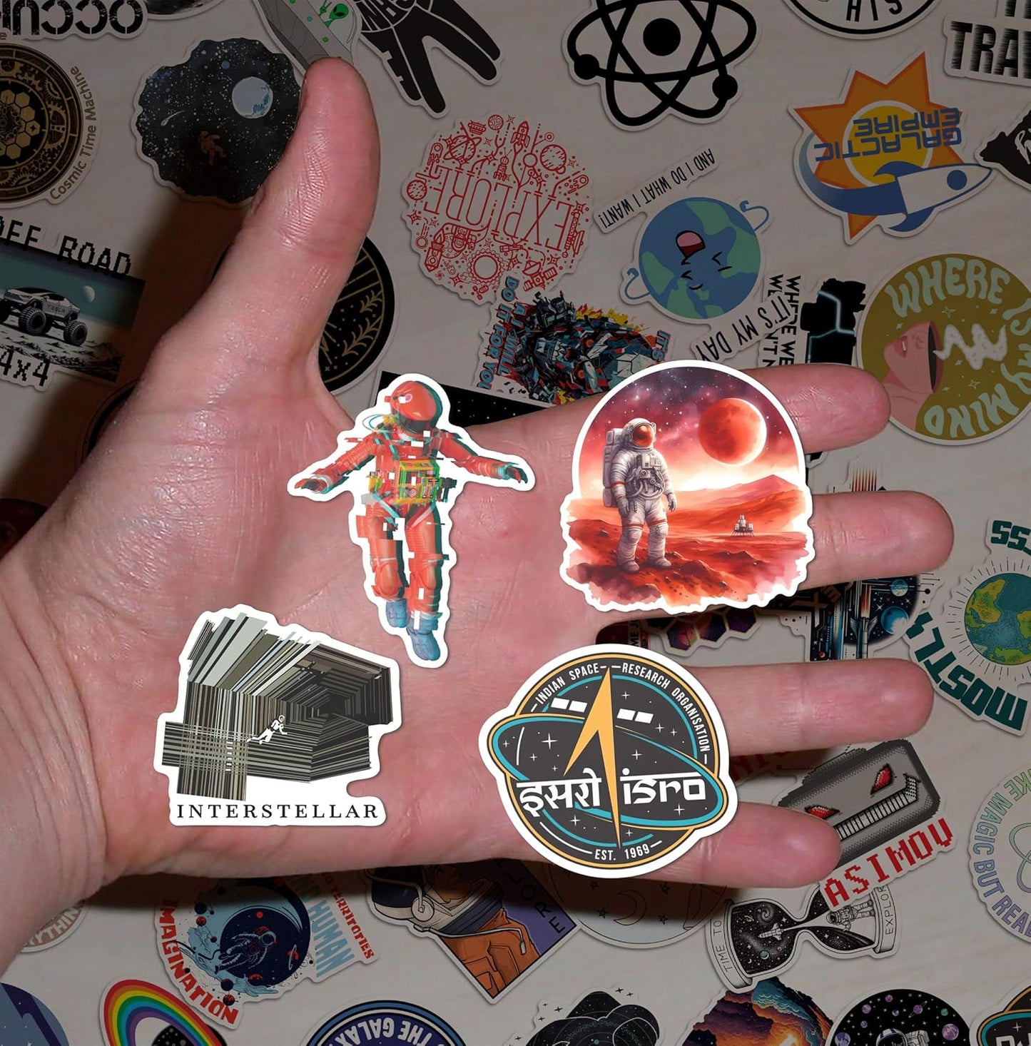 Space & Science Sticker Collection: 96 Laminated Stickers for Mobile, Laptop, Personalizing and Gifting! Durable, Hi-Quality Print for Astronomy Lovers