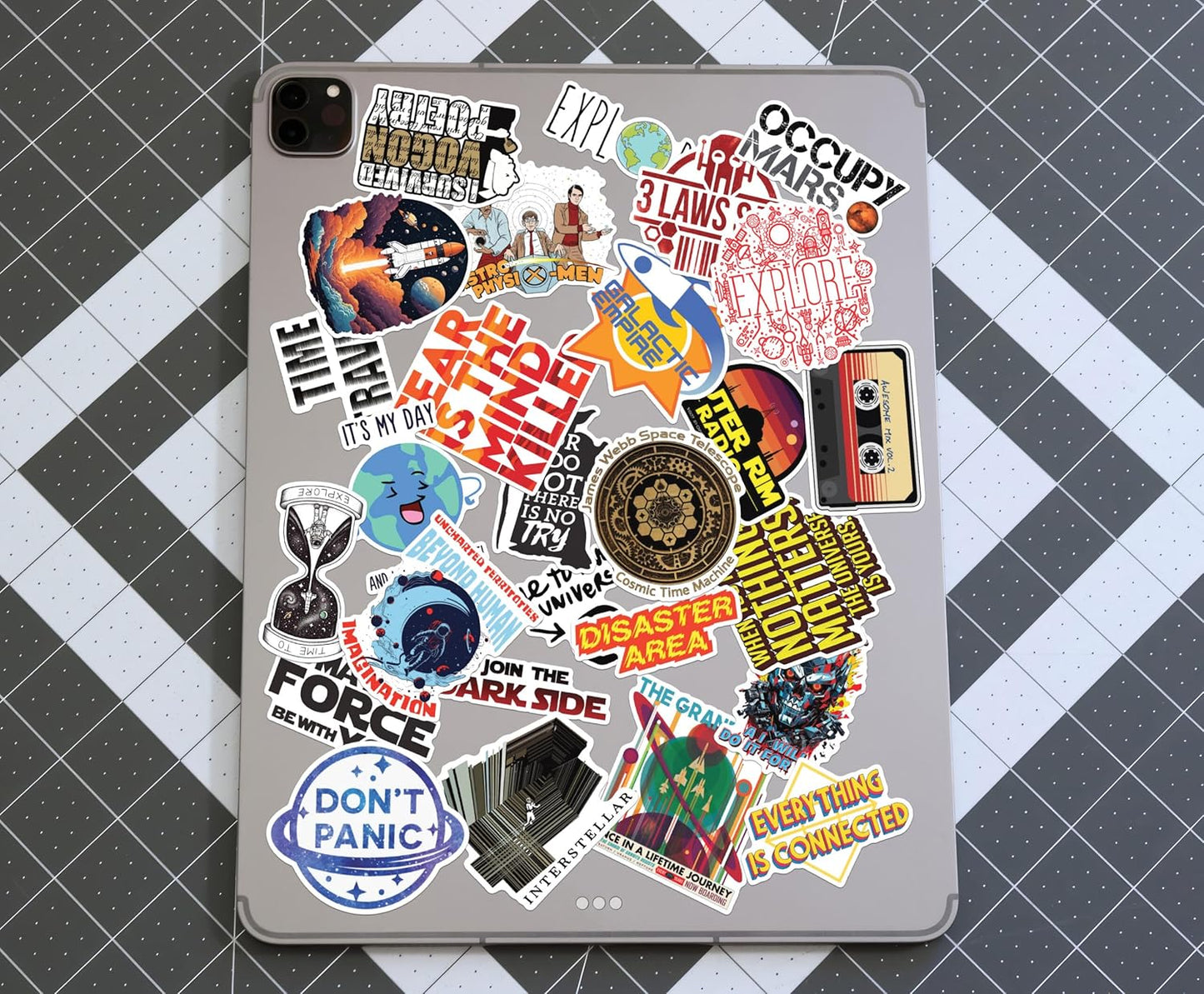 Space & Science Sticker Collection: 96 Laminated Stickers for Mobile, Laptop, Personalizing and Gifting! Durable, Hi-Quality Print for Astronomy Lovers