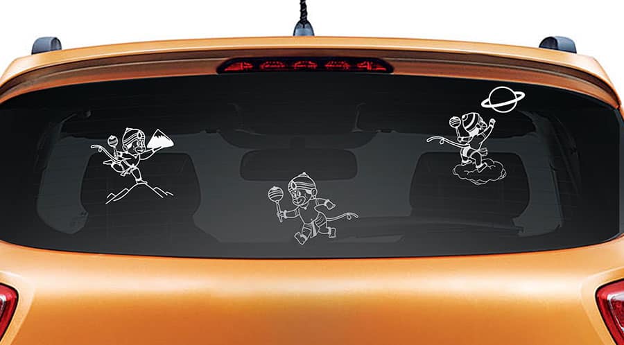 Bala Hanuman Set of 3 Series Car Rear Glass Sticker
