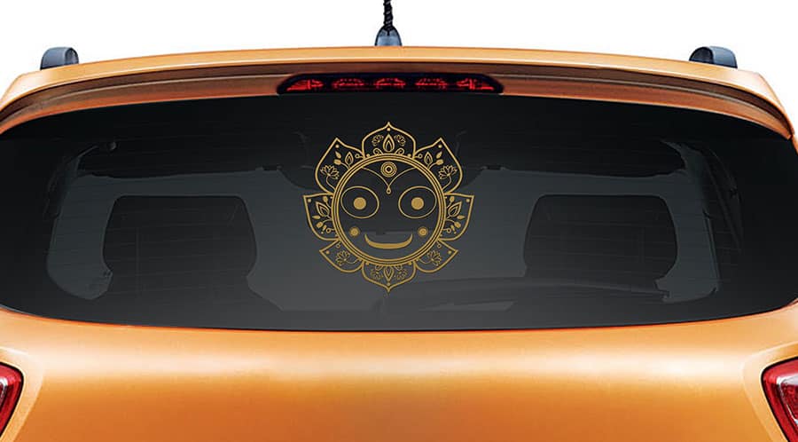 Lord Jagannath Car Rear Glass Sticker