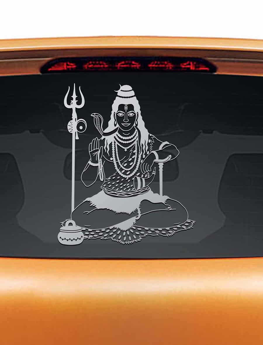 Lord Shiva Car Rear Glass Sticker