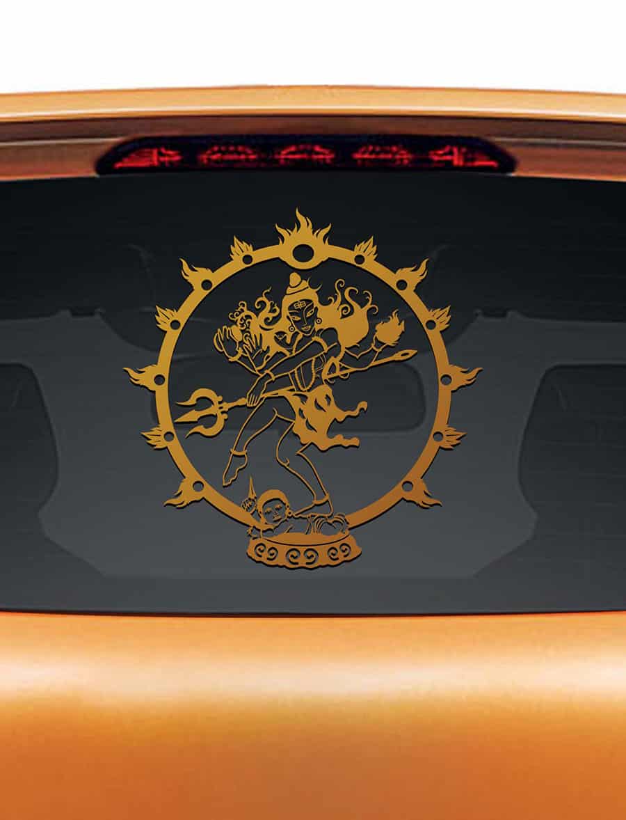 Nataraja Car Rear Glass Sticker
