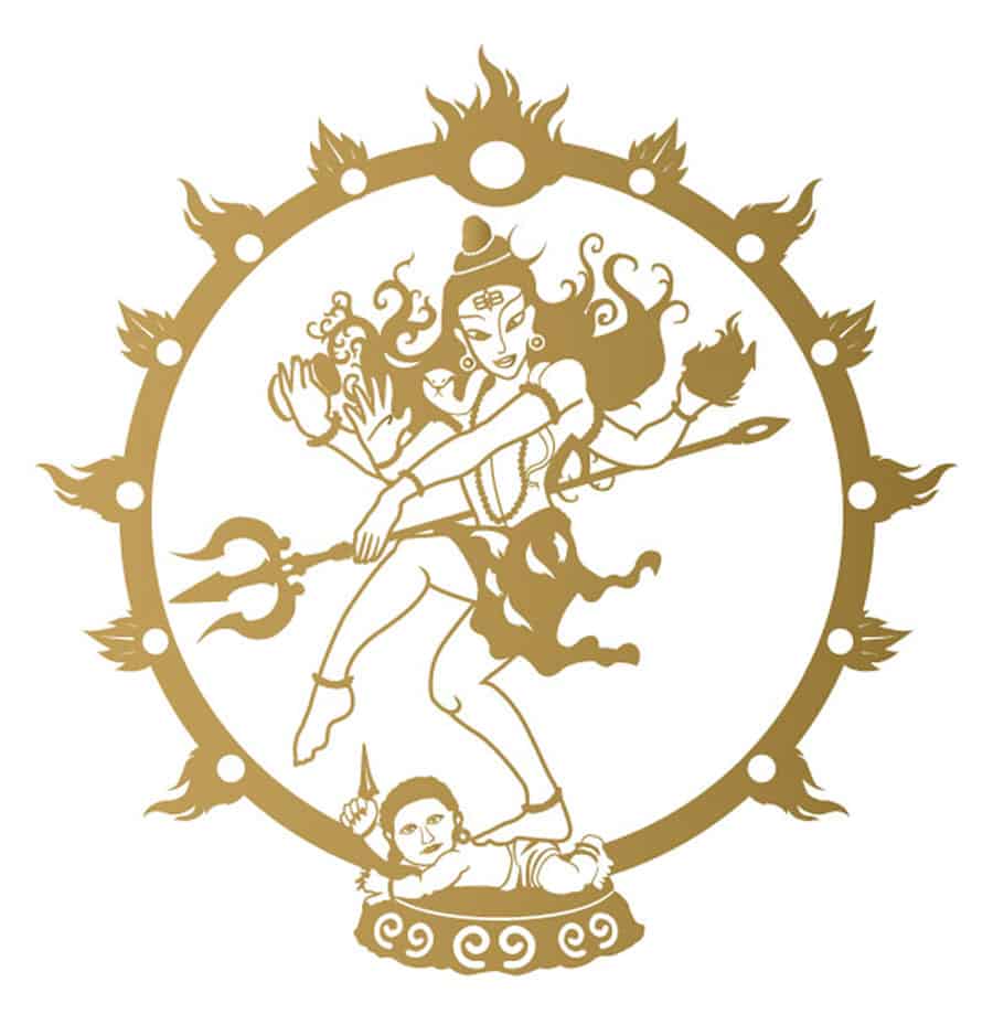 Nataraja Car Rear Glass Sticker
