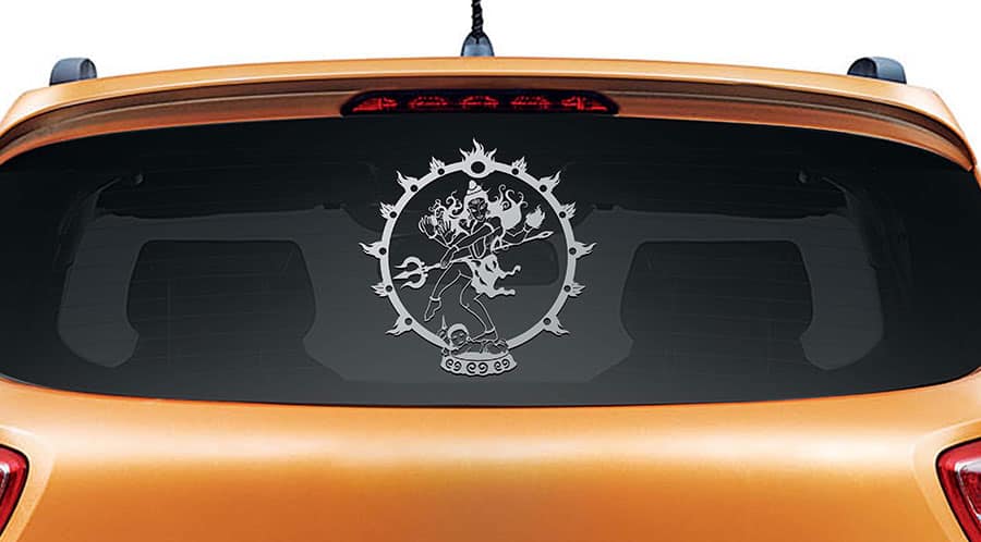 Nataraja Car Rear Glass Sticker