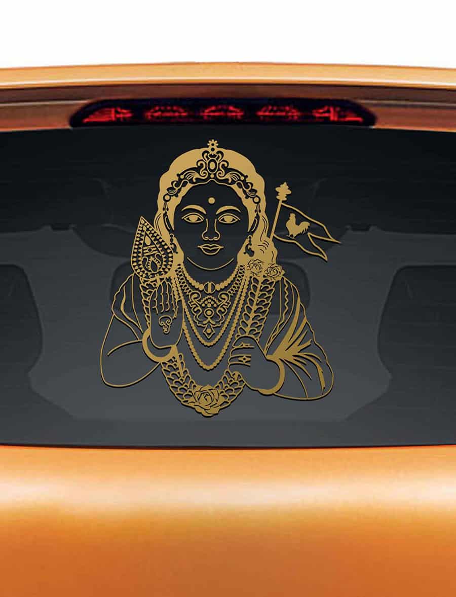 Murugan Car Rear Glass Sticker