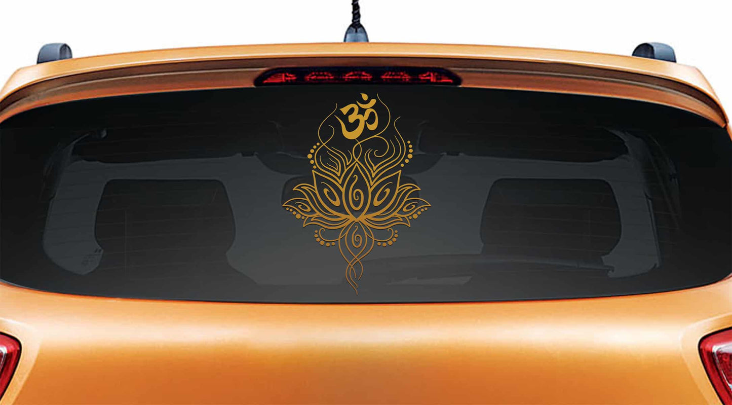 Om Design Car Rear Glass Sticker