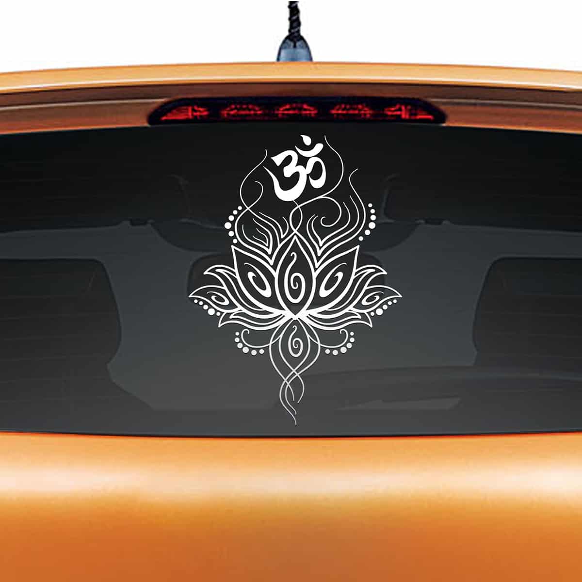 Om Design Car Rear Glass Sticker
