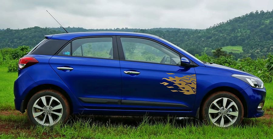Flaming Fast Car Graphics