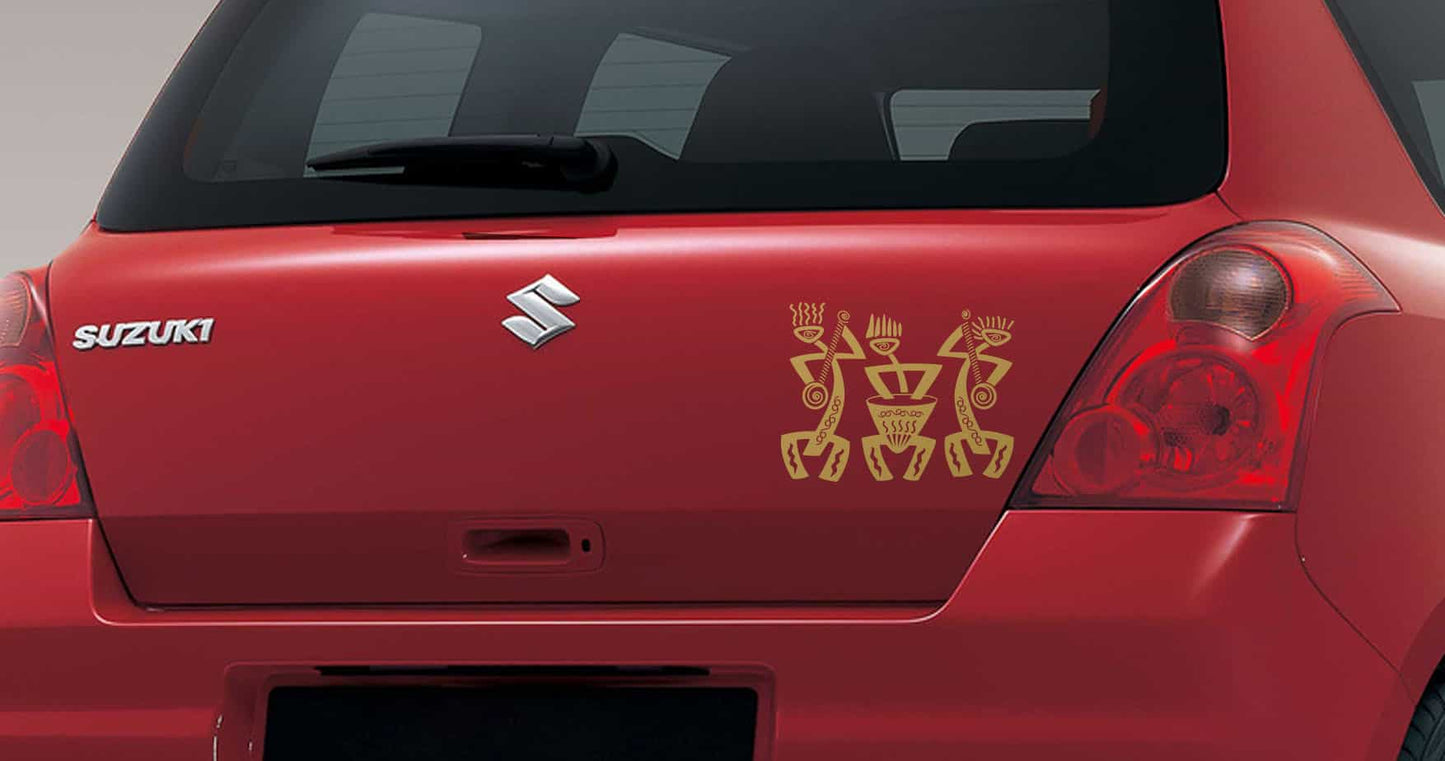 Tribal Dancers Car Sticker