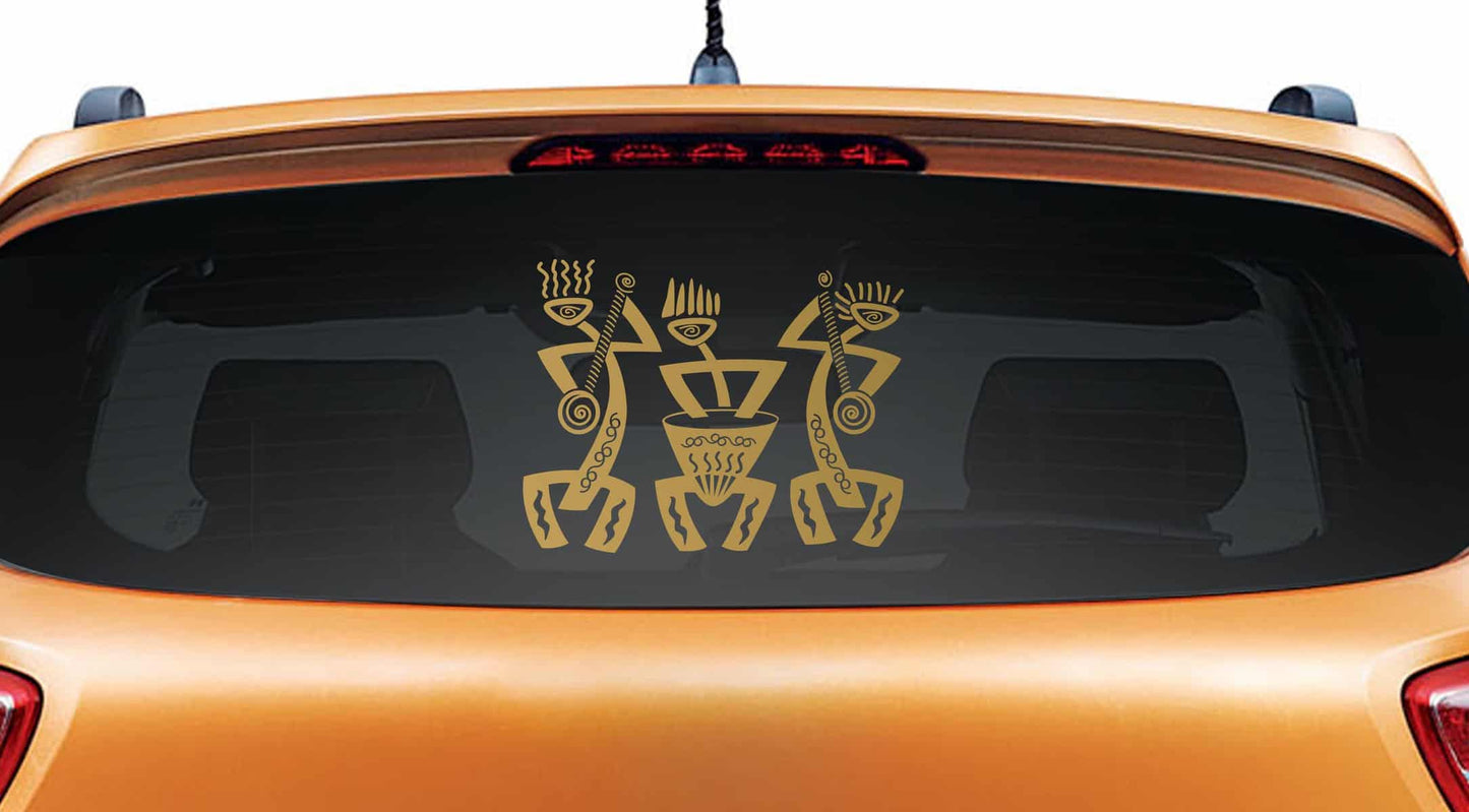 Tribal Dancers Car Sticker
