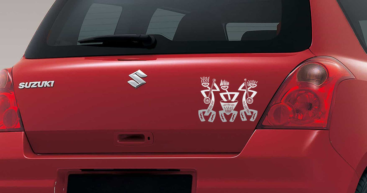 Tribal Dancers Car Sticker