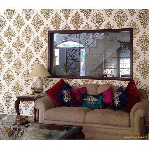 Rose Motif Paint Stencil