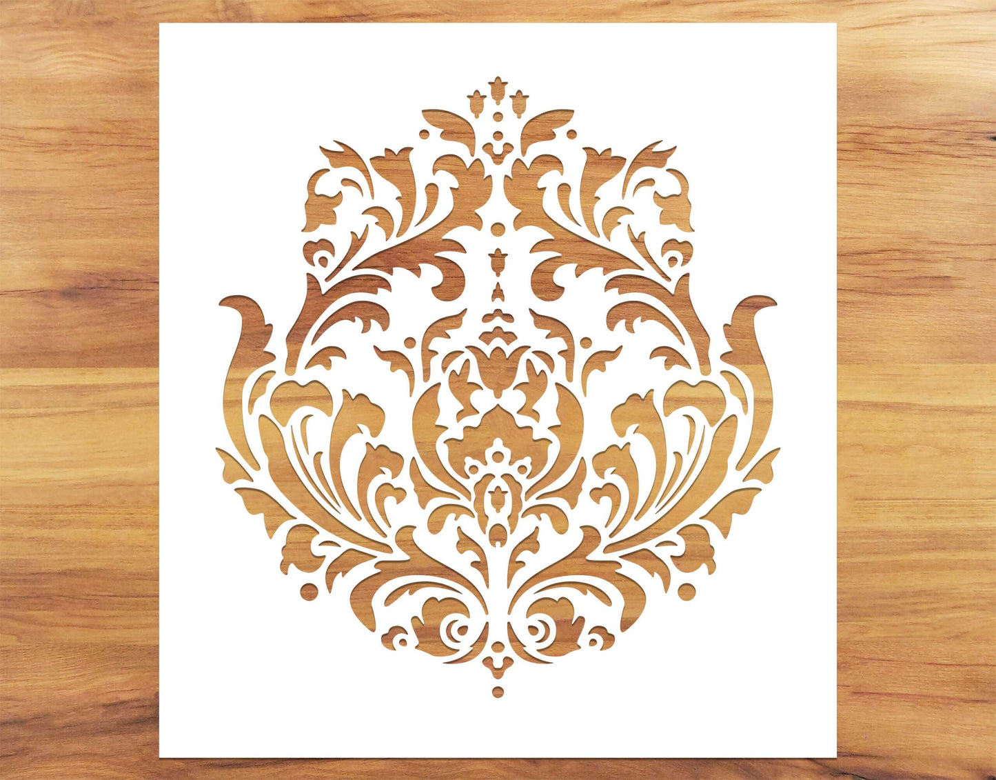 Damask Stencil Plume Paint Stencil