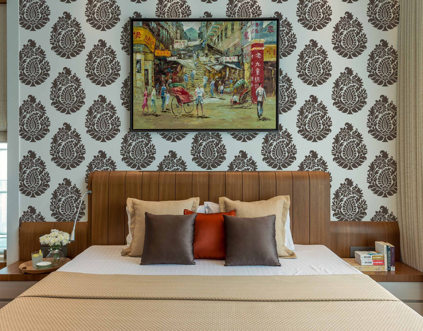 Pear Paisley Pattern Paint Stencil