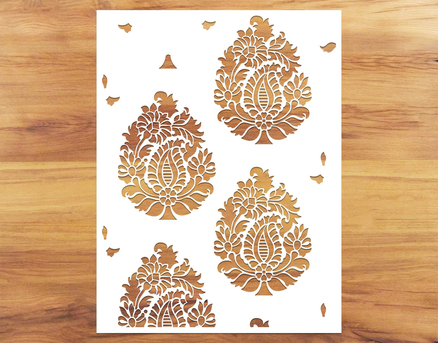 Pear Paisley Pattern Paint Stencil