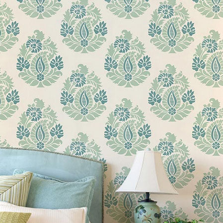 Pear Paisley Pattern Paint Stencil