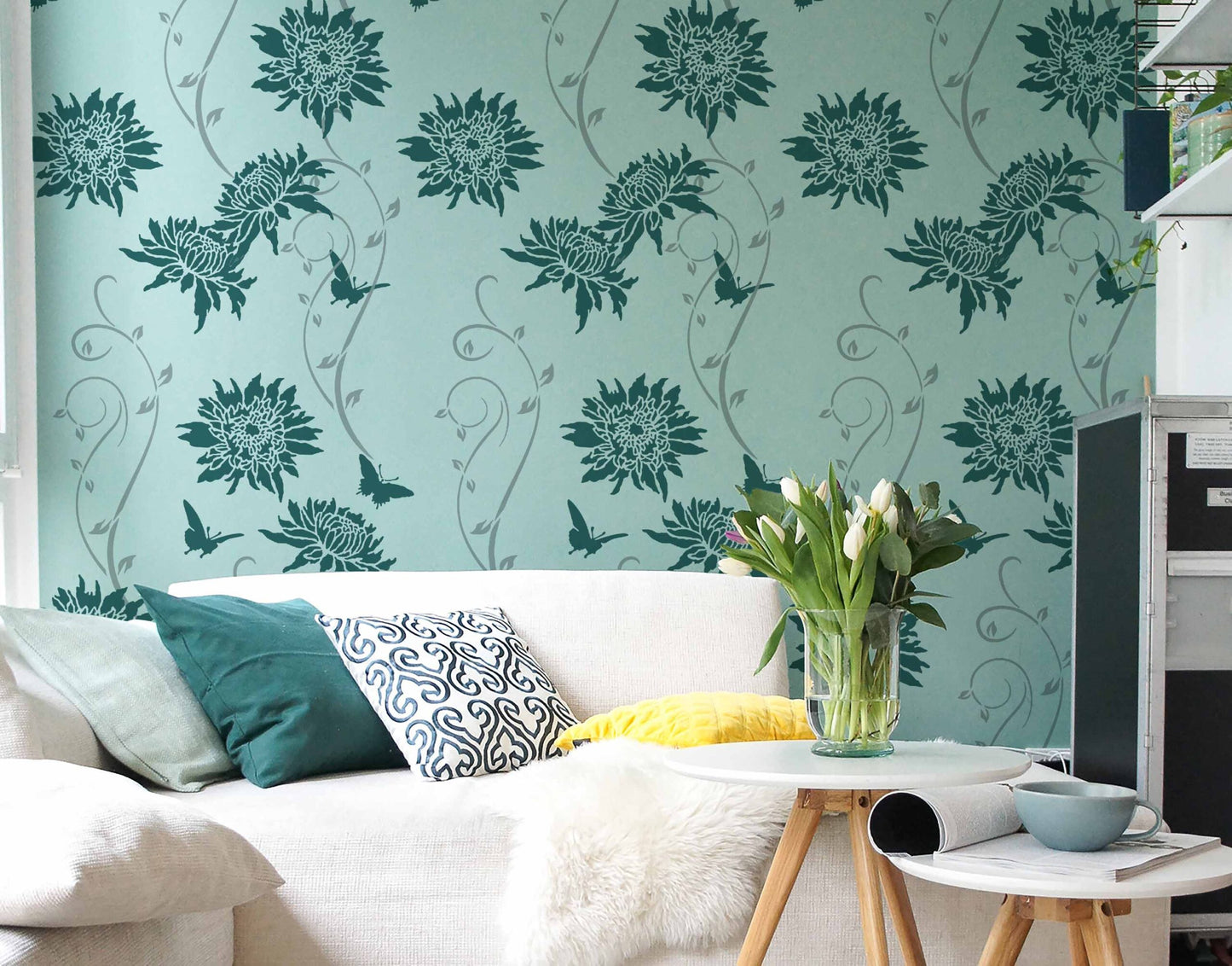 Wild Flowers Paint Stencil