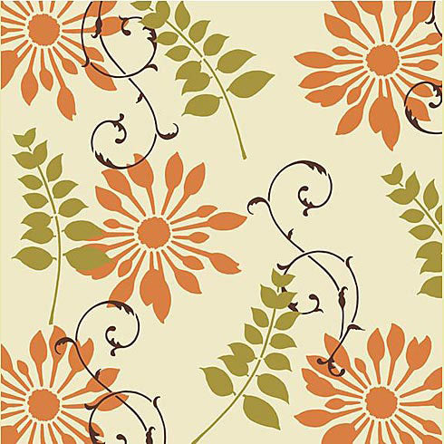 Flower Splash Pattern Paint Stencil