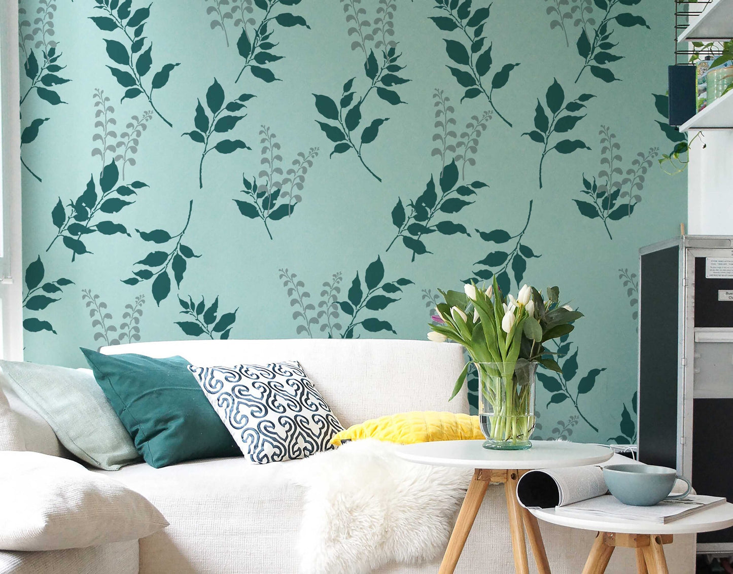Leafy Life Pattern Paint Stencil
