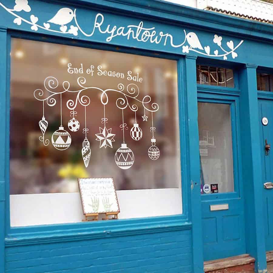 Christmas Ornament Hanging Wall Sticker