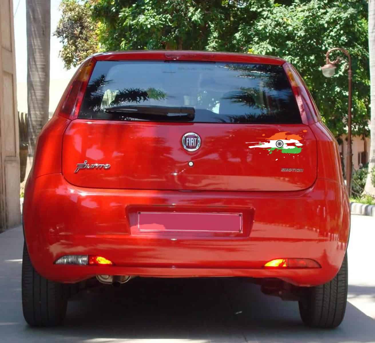 India Flag Jai Bharath Flag Car Stickers for Body / Glass / Wall - Colour Splash Design