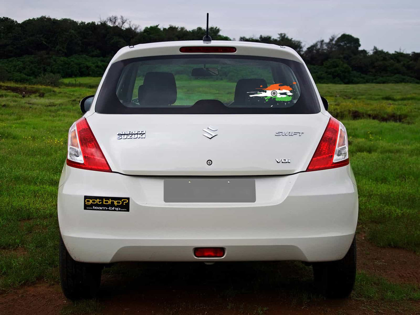 India Flag Jai Bharath Flag Car Stickers for Body / Glass / Wall - Colour Splash Design