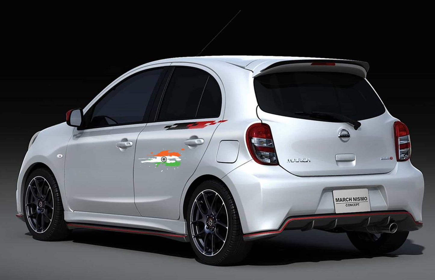 India Flag Jai Bharath Flag Car Stickers for Body / Glass / Wall - Colour Splash Design