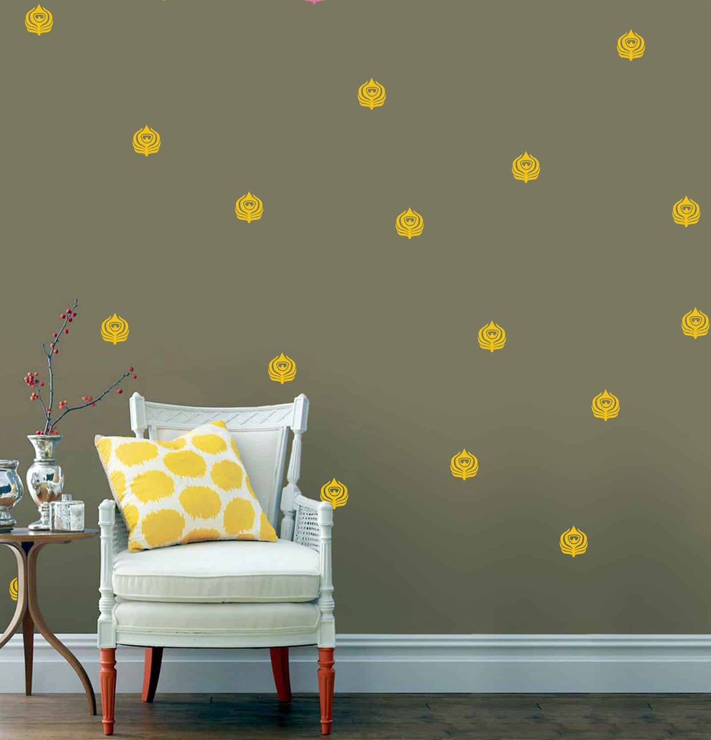 Peacock Feather Wall Pattern