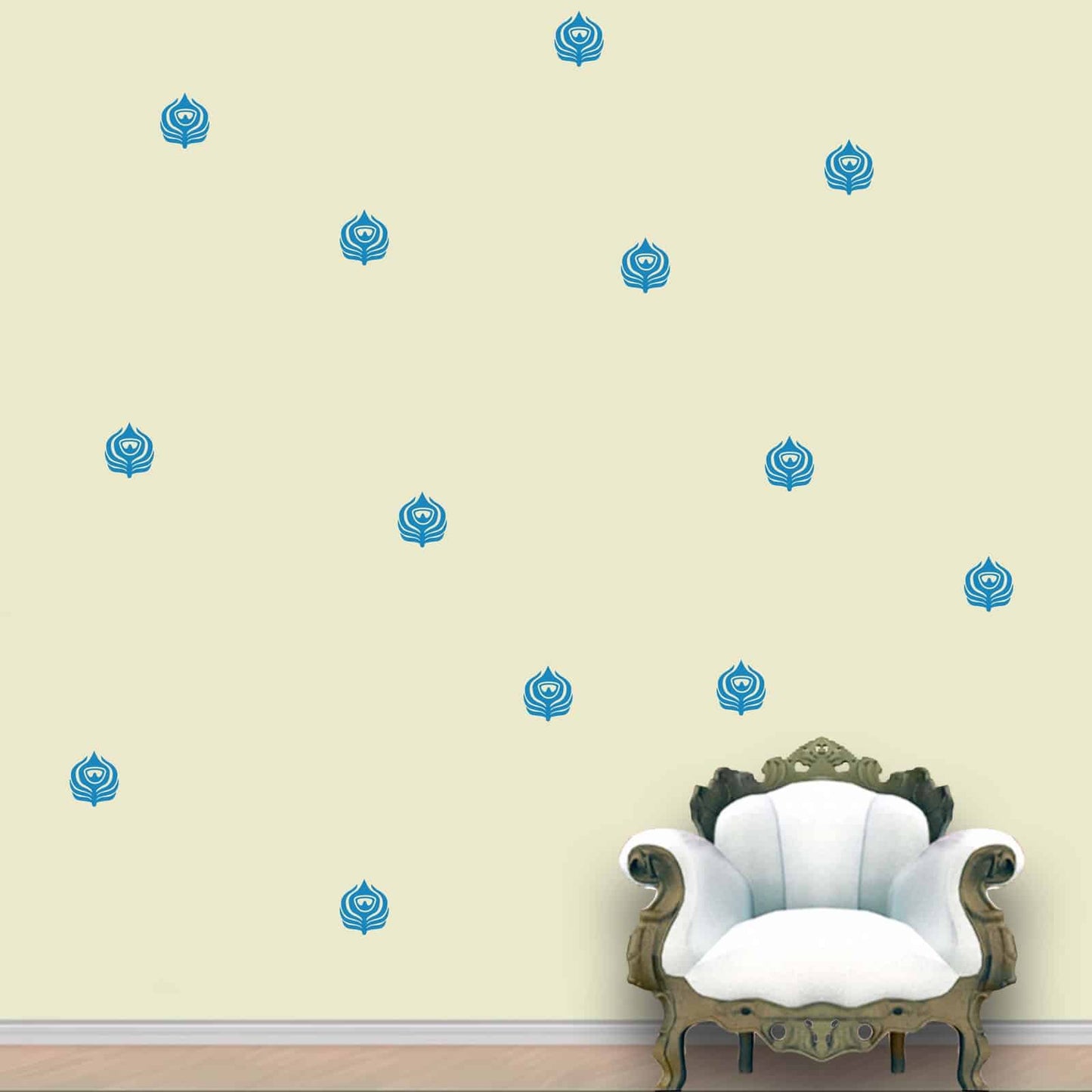 Peacock Feather Wall Pattern