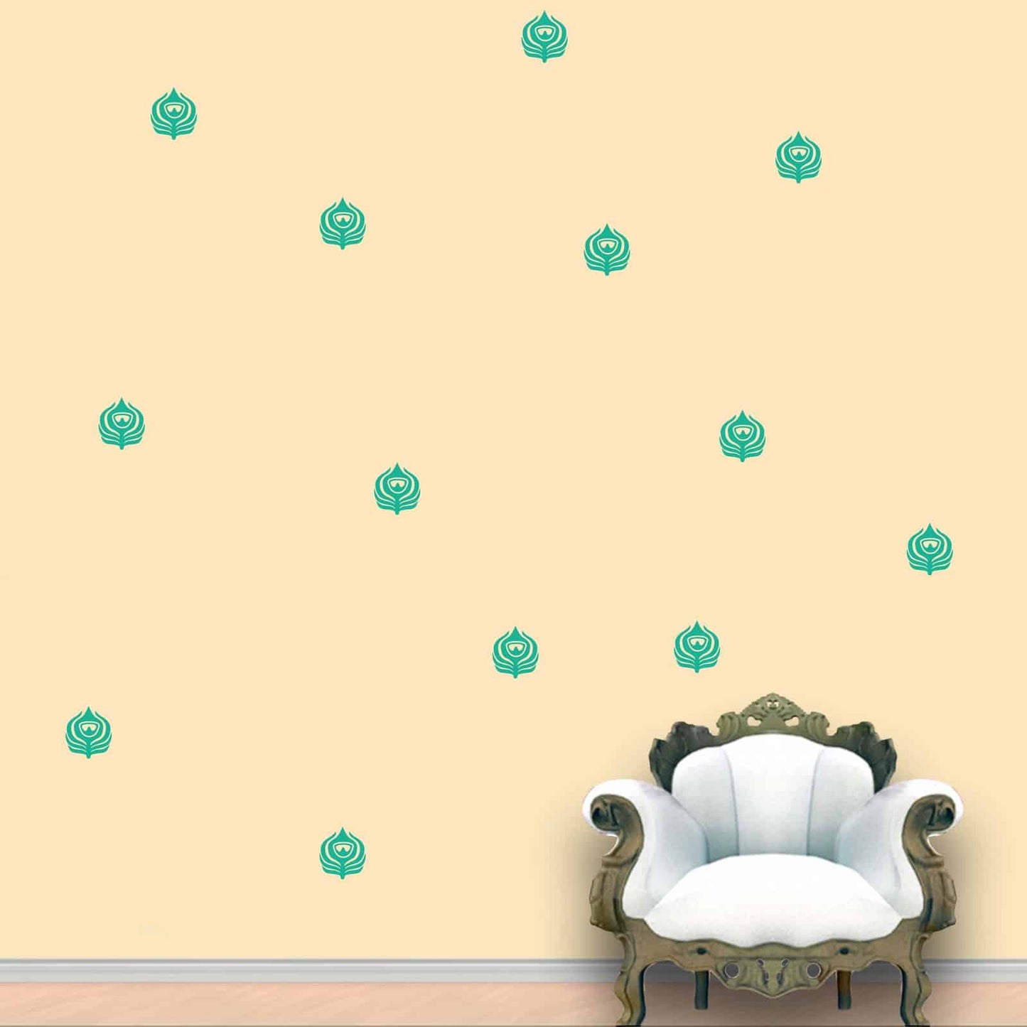 Peacock Feather Wall Pattern