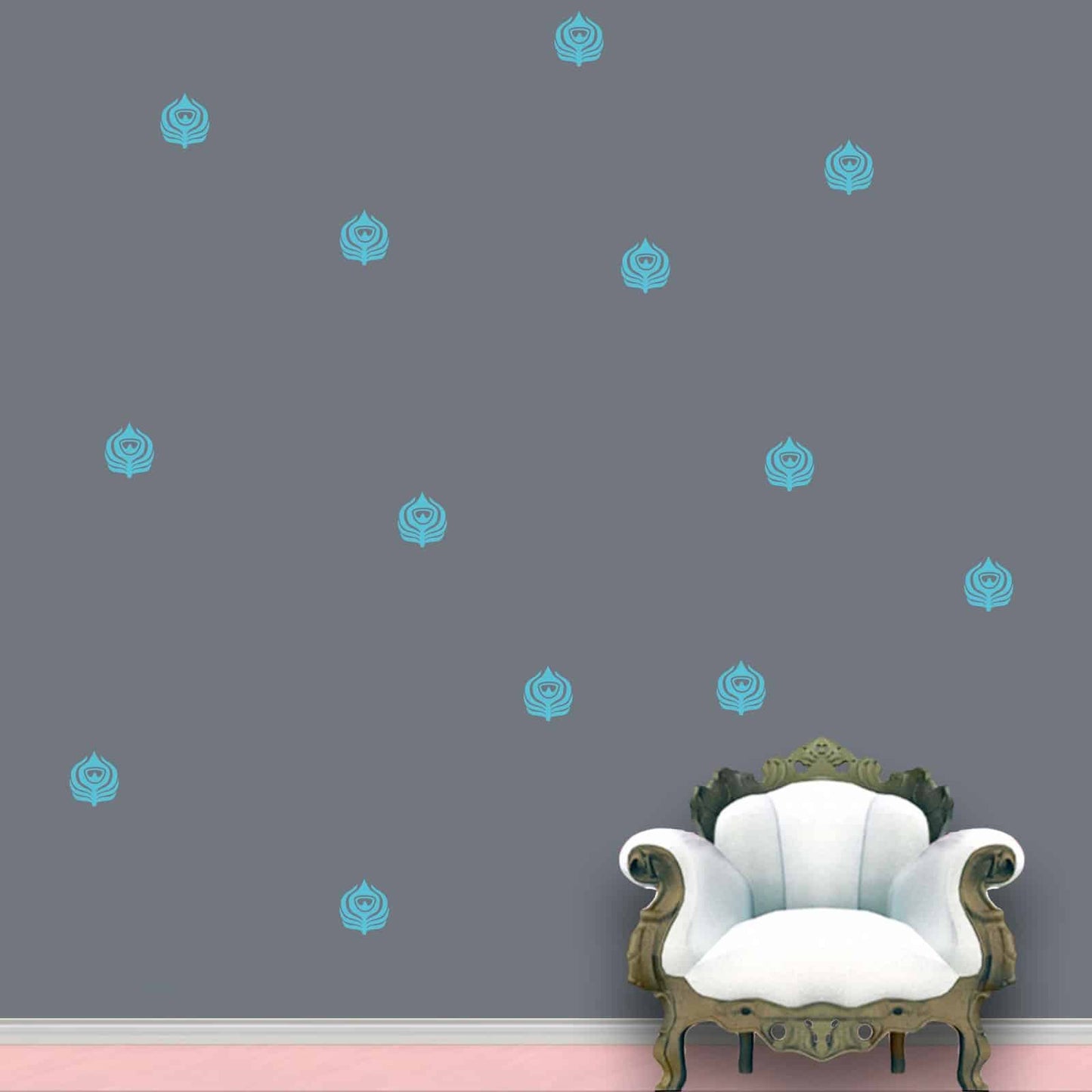 Peacock Feather Wall Pattern