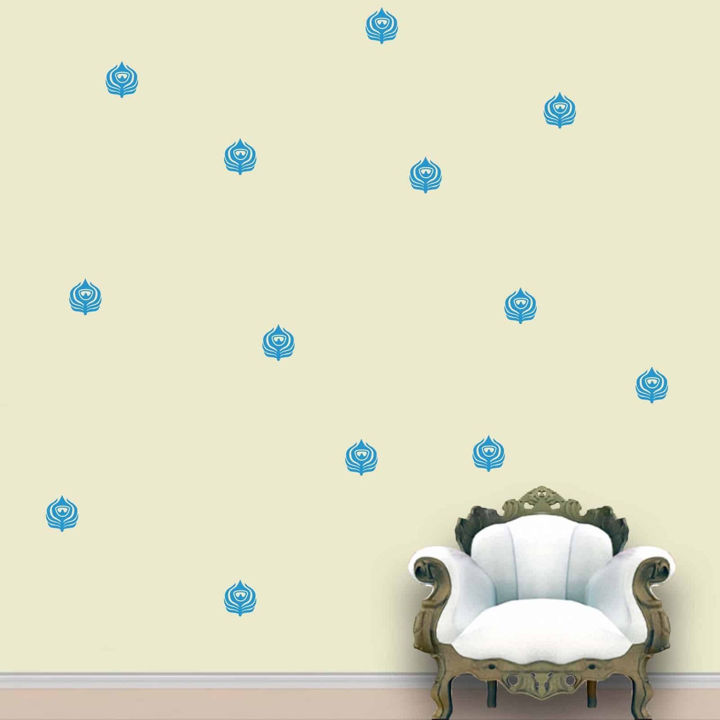 Peacock Feather Wall Pattern