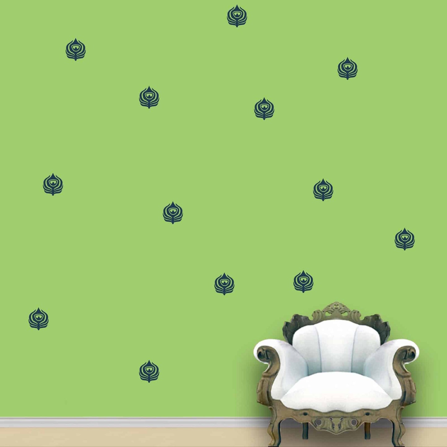 Peacock Feather Wall Pattern