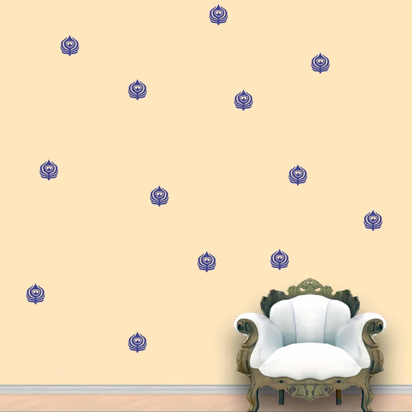 Peacock Feather Wall Pattern