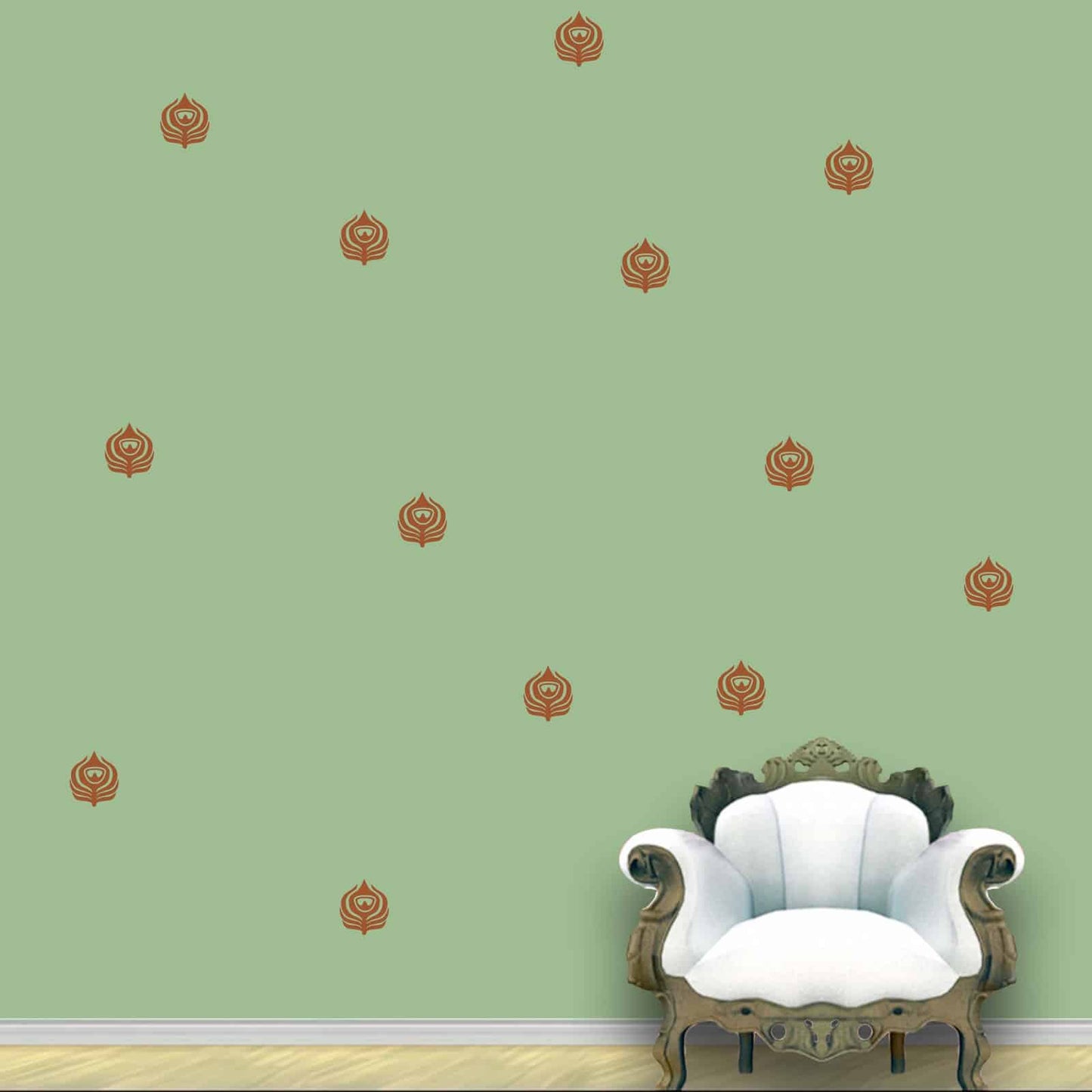 Peacock Feather Wall Pattern