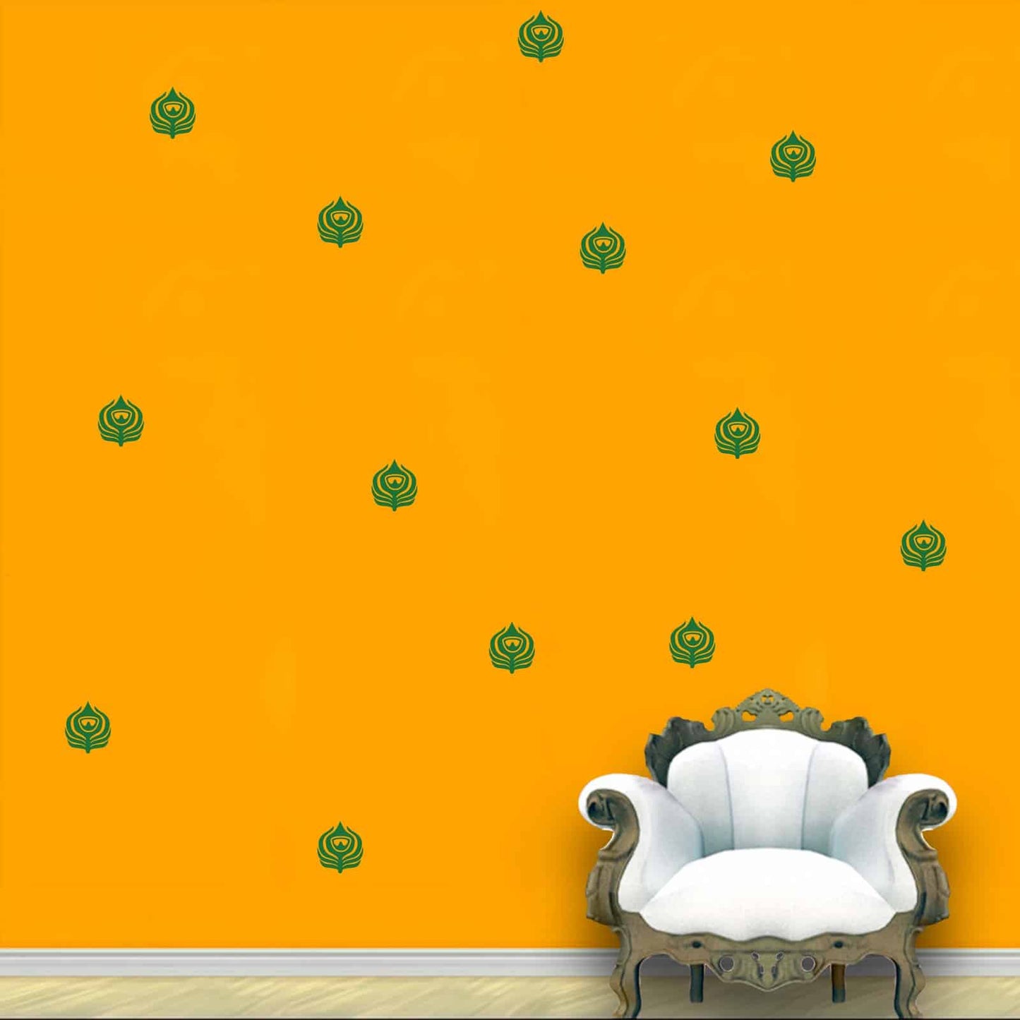 Peacock Feather Wall Pattern