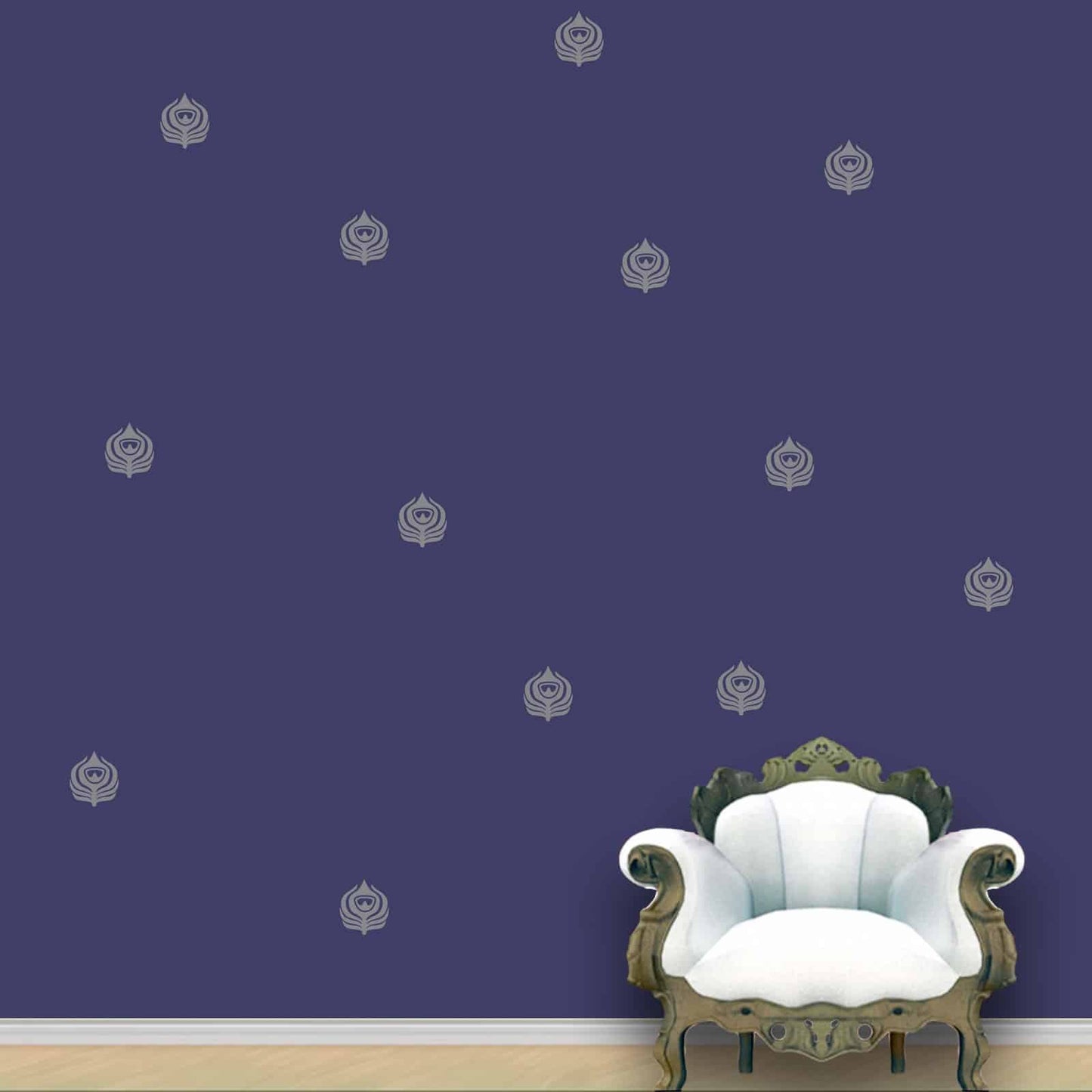 Peacock Feather Wall Pattern