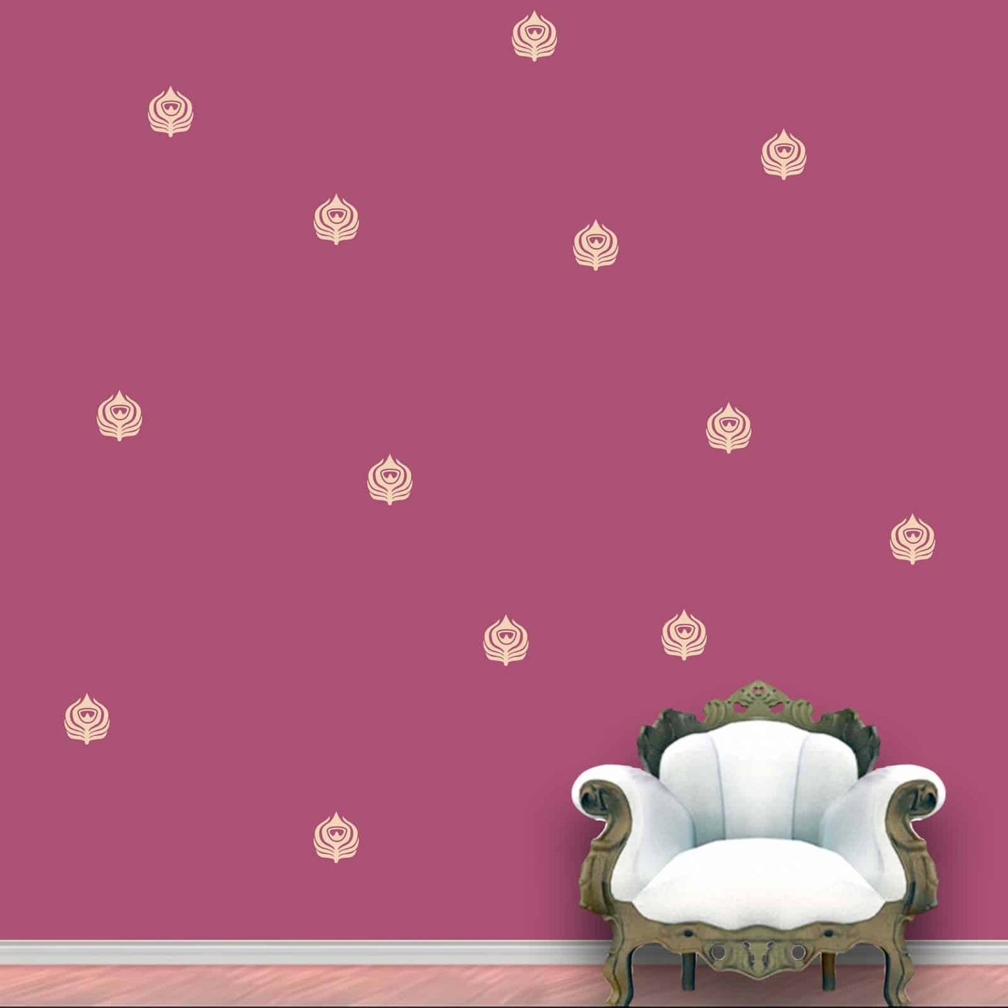 Peacock Feather Wall Pattern
