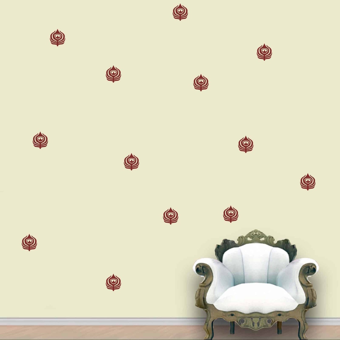 Peacock Feather Wall Pattern