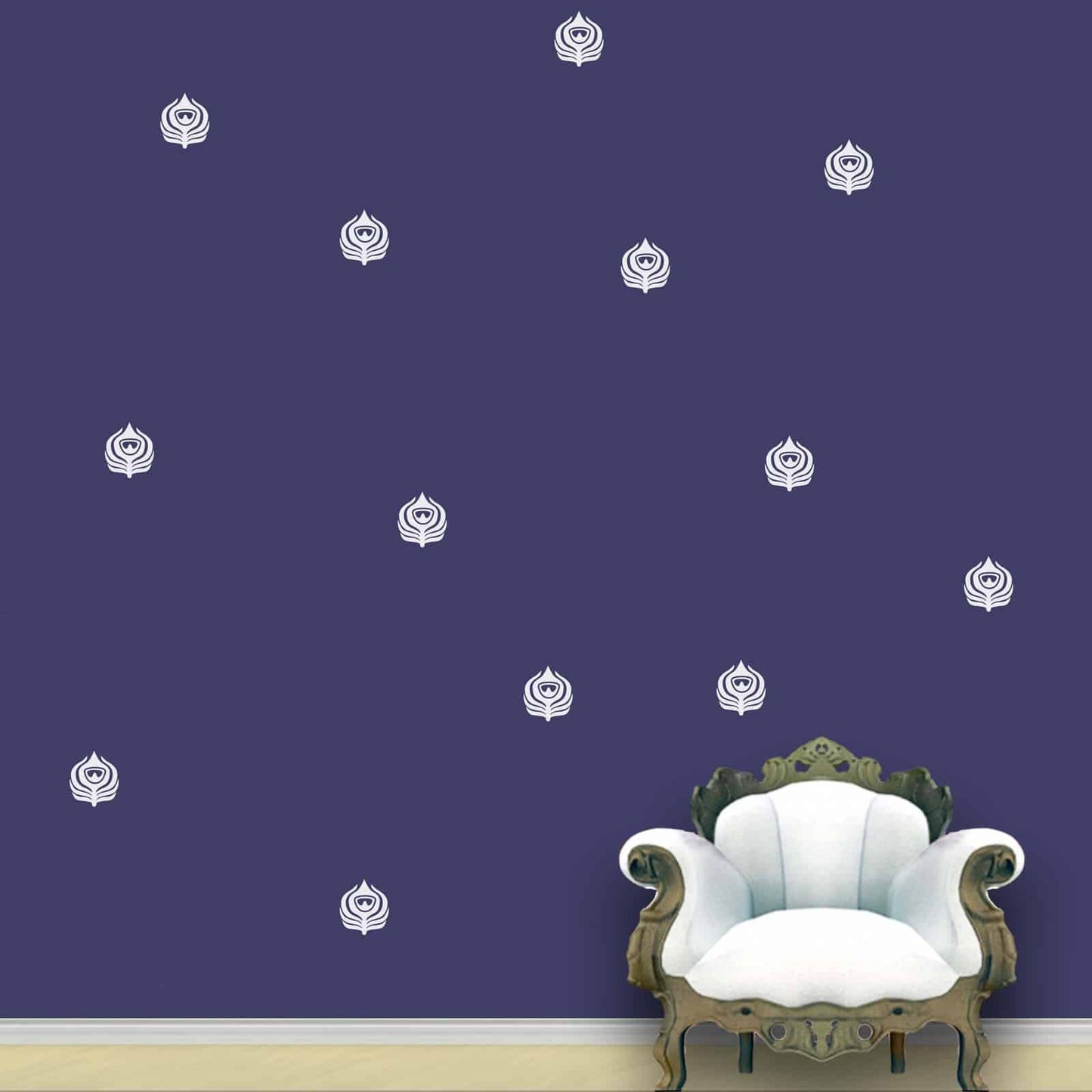 Peacock Feather Wall Pattern