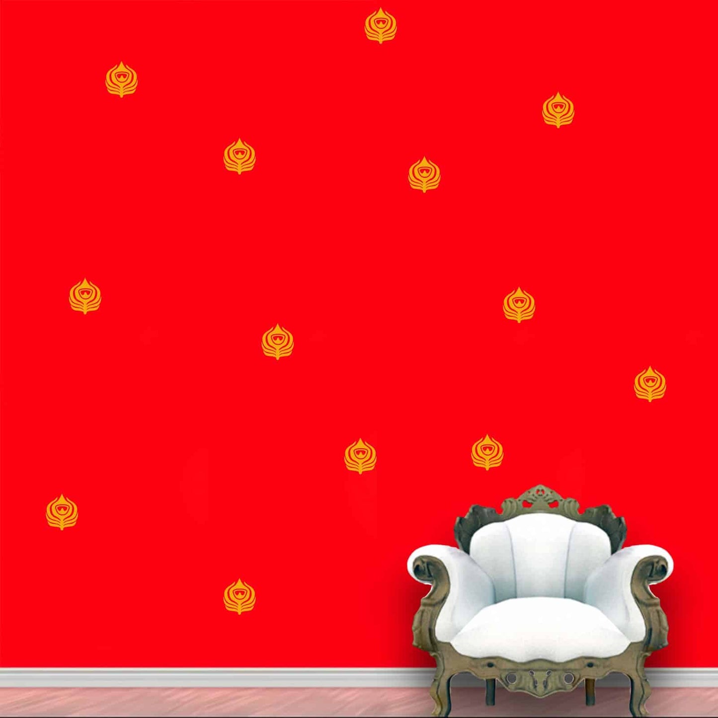 Peacock Feather Wall Pattern