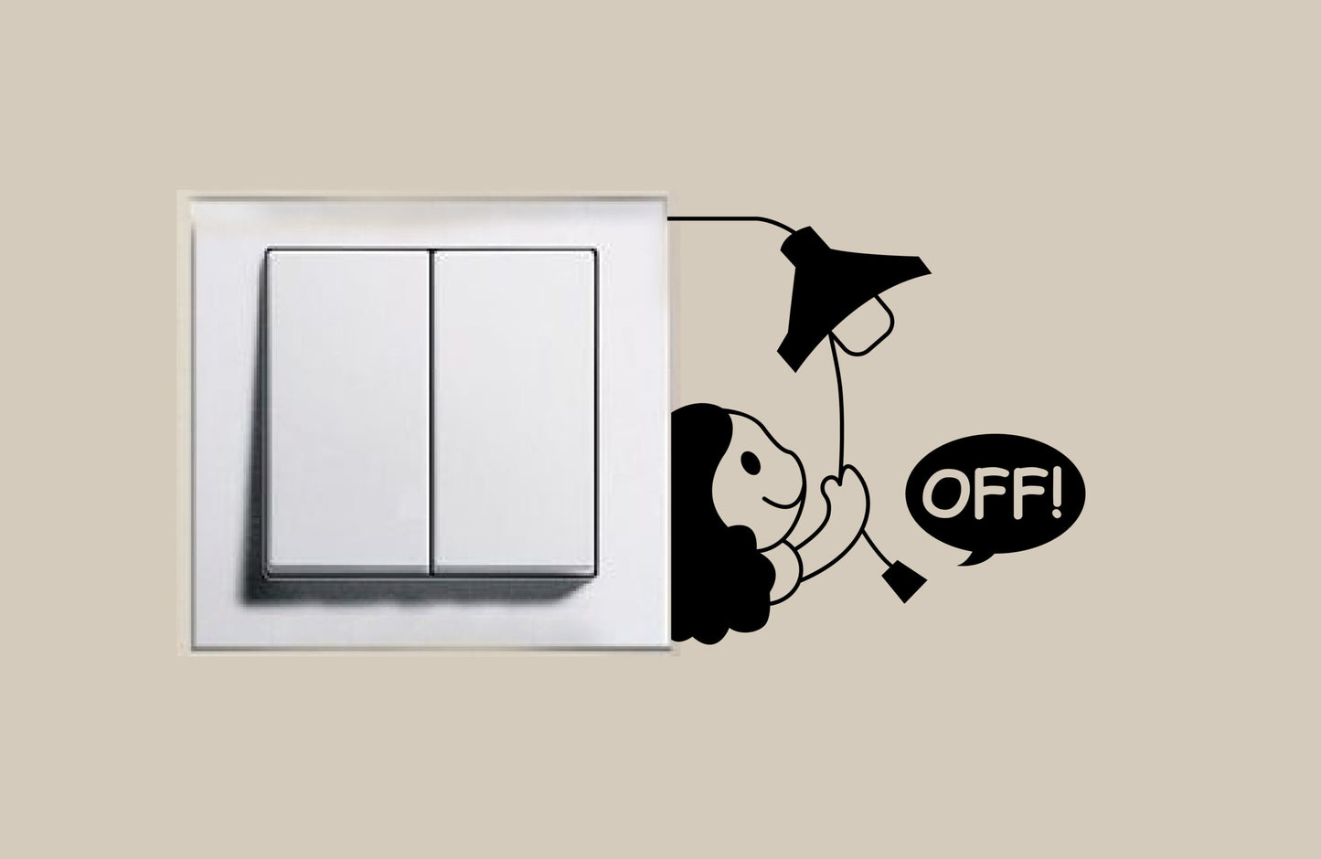 Vinyl Combo Teddy Switch Board Decal Sticker (Black) - Set of 5