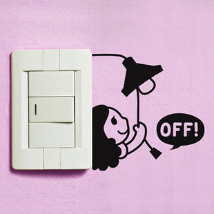 Vinyl Combo Teddy Switch Board Decal Sticker (Black) - Set of 5