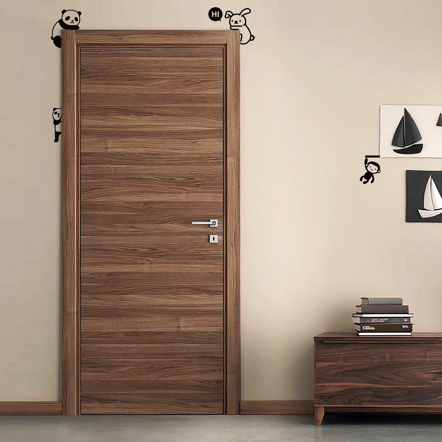 Vinyl Combo Teddy Switch Board Decal Sticker (Black) - Set of 5