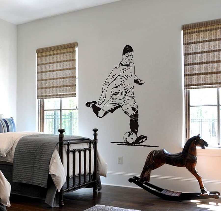Cristiano Ronaldos Football Shadow Wall Sticker