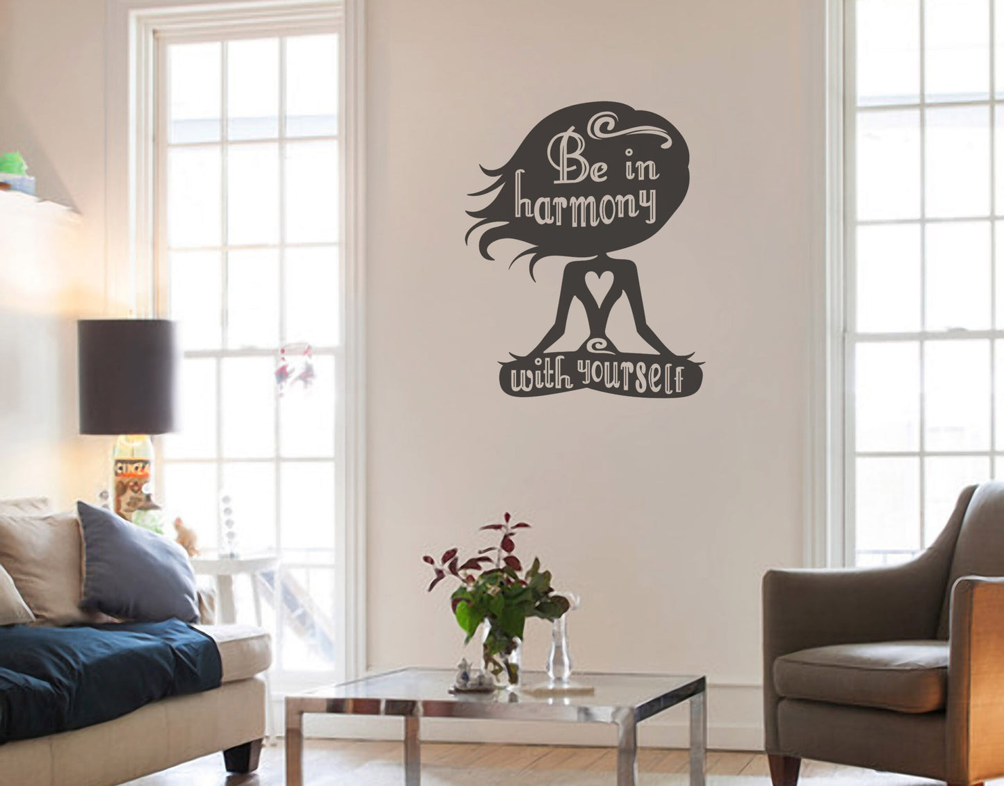 Be in harmony with your self bedroom sticker