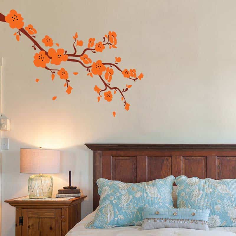 Wild Paradise Flower Branch Wall Sticker