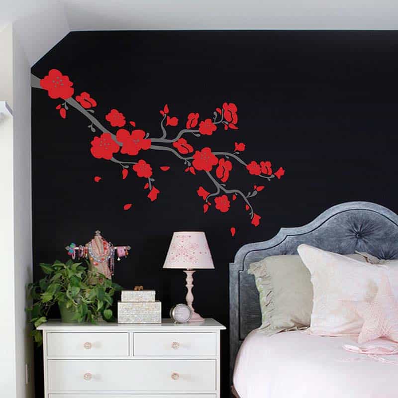Wild Paradise Flower Branch Wall Sticker